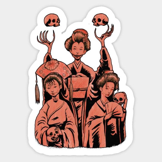 Porcelain Sisters RED Sticker by Bloody Savage